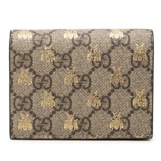 Gucci Pre-owned Gucci GG Supreme Bees Bifold Wallet Ladies P2X58GP0NKSUKJ24
