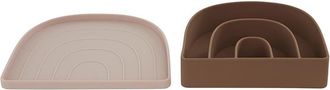 OYOY Rainbow Plate & Bowl in Rose /Fudge at Nordstrom