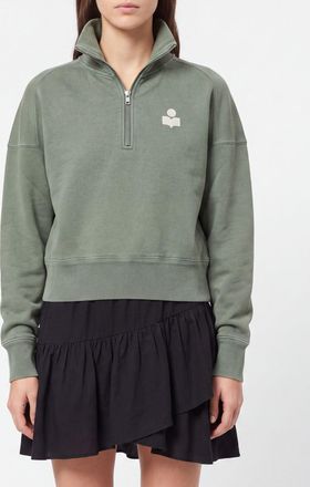 Isabel Marant Felpa a collo alto in cotone con mezza zip