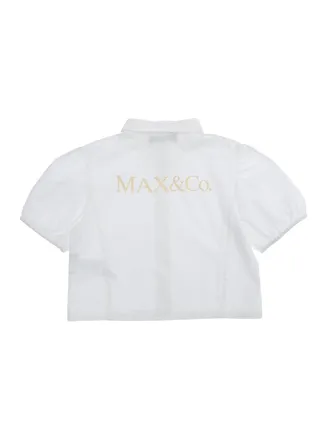 Max & Co. Puff-Sleeve Cotton Shirt - White