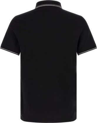 Stone Island Compass Logo Cotton Piqu&eacute; Polo Shirt - Black