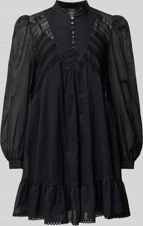 Max Mara Minikleid mit Stehkragen und Knopfleiste in Black, Gr&ouml;&szlig;e 34