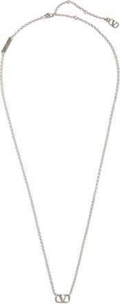 Valentino Garavani VLogo Signature necklace - men - Brass/Bronze - One Size - Silver