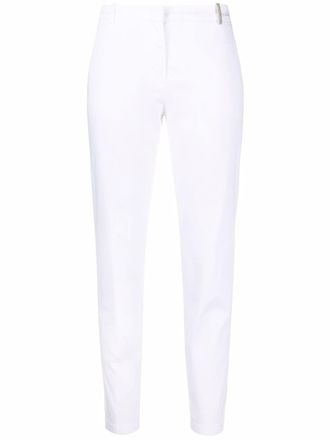 Fabiana Filippi Pantaloni crop a vita media - Bianco