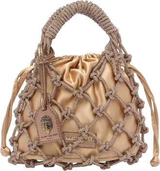 Kurt Geiger Bronze Small Macrame Crystal Handbag