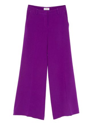 Alberto Biani zip-fastening trousers - women - Triacetate/Polyester/Acetate/Polyester - 42 - Purple