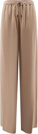 Max Mara Genero Broeken - Dames - Wijde Broeken - Bruin - 2XS - Broeken