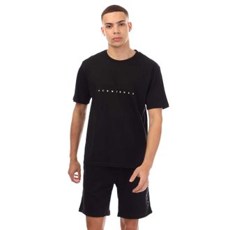 Jack & Jones Jack And Jones Heren Ster T-Shirt & Korte Broek Set (Zwart)