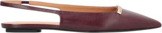Tod's Maroon Slingback Ballet Flats