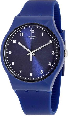 Swatch Originals Mono Blue Dial Silicone Mens Watch SUON116