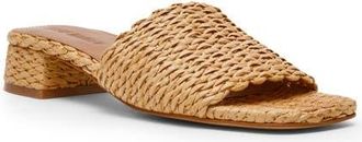 Steve Madden Montgomery Block Heel Sandal in Raffia at Nordstrom, Size 7.5