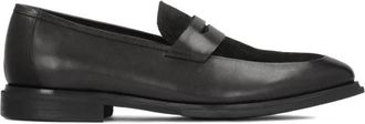 Kazar Elegante Zwarte Leren Loafers - Heren - Loafers - Zwart - 44 EU - Leer - Schoenen