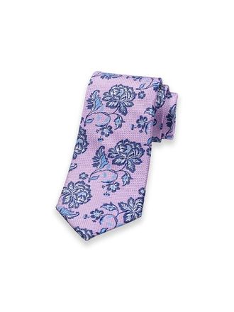 Paul Fredrick Patterned Woven Silk Tie in Purple/blue at Nordstrom