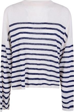 Majestic Oversized Linen 100 Stripes T-Shirt