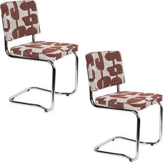 Zuiver Sillas con tejido estampado retro (x2)