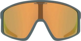 Karl Lagerfeld Oversized Shield Zonnebril - unisex - Zonnebrillen - Grijs - 61 MM - Accessoires