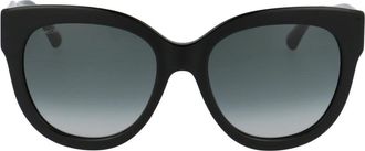 Jimmy Choo London Stijlvolle Zonnebril - Dames - Zonnebrillen - Zwart - 54 MM - Accessoires