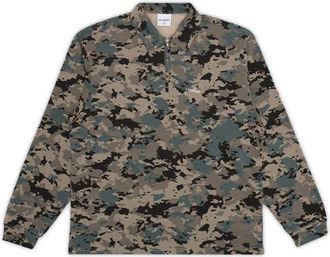 Students Gunnison Camo Long Sleeve Cotton Zip Polo at Nordstrom, Size Xx-Large