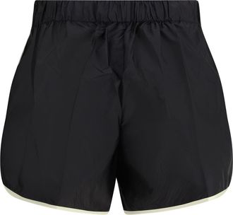 Prada Womens Lightweight Re-Nylon Shorts Nero+vaniglia Recycled Polyamide Bermuda