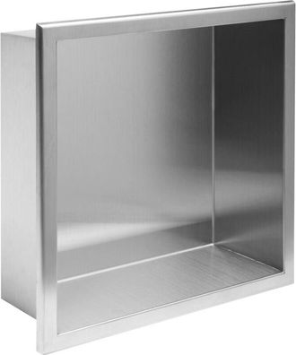 Rea MENSOLA DA INCASSO 01 30x30x10 ACCIAIO SPAZZOLATO SKU REA-05600