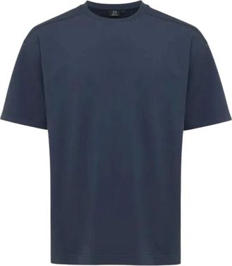 Genti Relaxed Fit Katoenen T-shirt - Heren - T-shirts - Blauw - M - Katoen - Tops