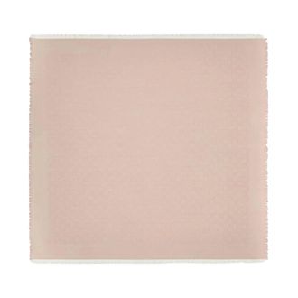 Tory Burch Tory Burch, Silky Scarves, female, Pink, Size: ONE SIZE Jacquard Monogram Fringed Scarf