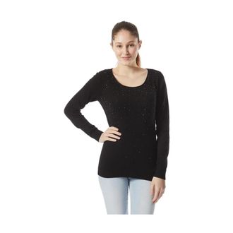 Gas Trui met ronde hals - Dames - Ronde hals truien - Zwart - 2XS - Katoen - Truien & Vesten