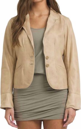 Jakett Amelia Patina Leather Jacket In Sand