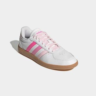 adidas Sneaker ADIDAS SPORTSWEAR BREAKNET SLEEK, Damen, Gr. 38,5, cloud wei&szlig;, clear pink, bliss pink, Synthetik, Schuhe Sneaker