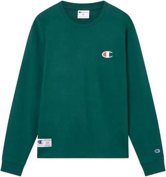 Champion T-Shirt a maniche lunghe Academy - - Tops - Uomo - Verde - S