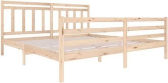 vidaXL Vidaxl - 3100674 Bed Frame without Mattress Solid Wood 200x200 cm (810450+814114)