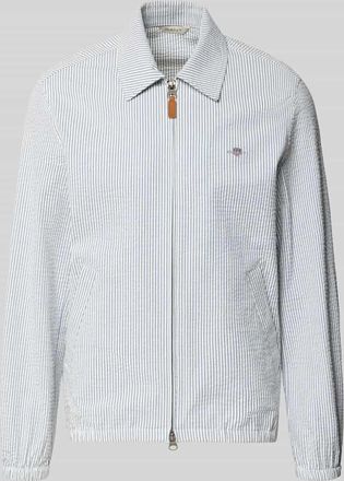 GANT Jacke mit Zweiwege-Rei&szlig;verschluss und Label-Stitching in Royal, Gr&ouml;&szlig;e XXXL