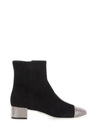 Rene Caovilla Black Zipper Boots