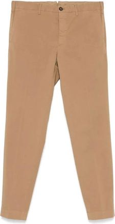Incotex Broeken, Heren, Beige, 3Xl, Camel Chino Broek met Elastaan
