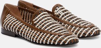 Veronica Beard Prilla woven leather loafers