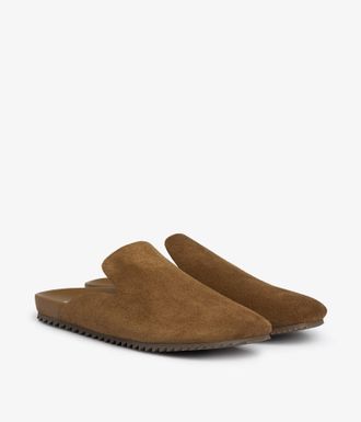 Pedro Garcia Brown suede clog | Braidy | Fall winter 25 | PEDRO GARCIA