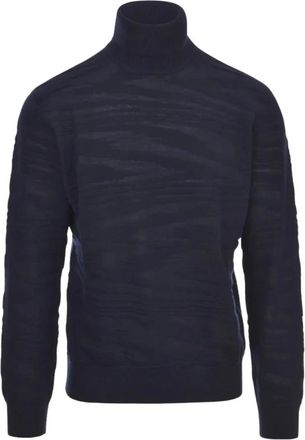 Missoni Turtleneck - Heren - Coltruien - Blauw - XL - Wol - Truien & Vesten