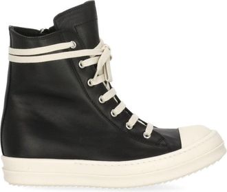 Rick Owens Black Side Zip High Sneakers