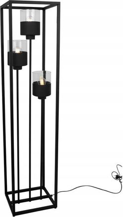 OEM L&aacute;mpara De Pie, Pantalla De Metal, Negra, 130 Cm