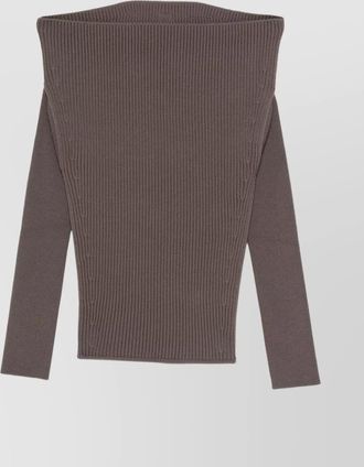 Rick Owens off-the-shoulder knitwear front slit