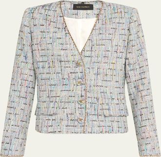 Kobi Halperin Lily Metallic-Trim Tweed Jacket