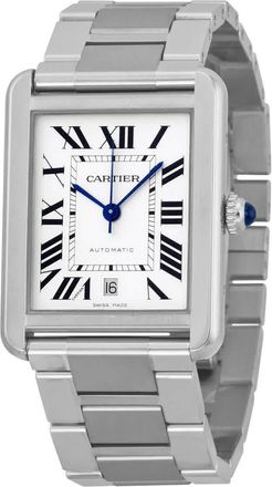Cartier Tank Solo XL Automatic Silver Dial Mens Watch W5200028