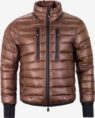 Moncler Kurze Steppjacke aus technischem Stoff mit Stehkragen