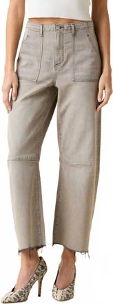 LE JEAN Utility Soft Barrel Jeans In Icy Grey