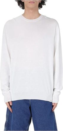 Peuterey Crewneck Pullover - Heren - Ronde hals truien - Wit - M - Katoen - Truien & Vesten