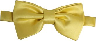 Dolce & Gabbana Silk Satin Bow Tie - Yellow