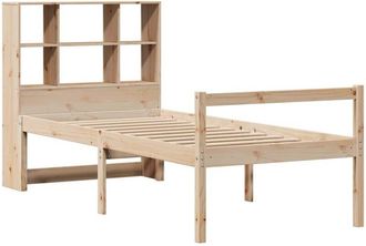 vidaXL Cama Con Estanter&iacute;a Sin Colch&oacute;n Madera Maciza De Pino 90x200 Cm Vidaxl