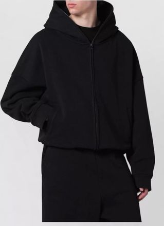 Entire studios hooded knit sweater long sleeves pockets