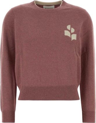 Isabel Marant Lanta Trui - Dames - Ronde hals truien - Roze - M - Katoen - Truien & Vesten