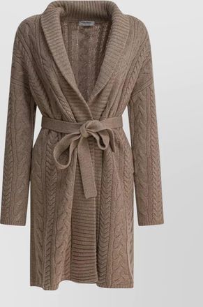 Max Mara cashmere and wool long cardigan with belt